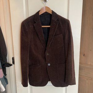 Q by Flynt Brown Corduroy Blazer 38R